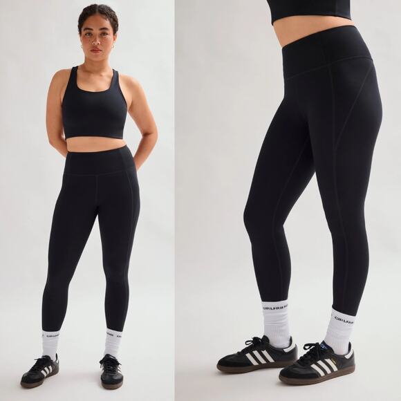 Girlfriend Collective Leggings Womens Black Compressive‎ High Rise Athletic Gym - Picture 2 of 3